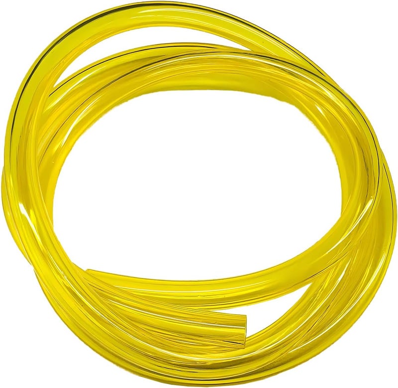 KVAEY Colorful Fuel Line Hose Tube, Flexible Anticorrosion Silicone Gas Line Petrol Hose Line, Soft High Performance Vacuum Tubing Hose Replacement for Motorcycle Dirt Pit Bike ATV (Yellow) - Image 1